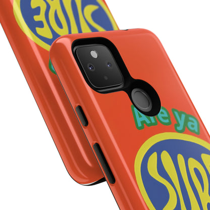 Orange "ARE YA SURE" Tough Phone Case for Google Pixel