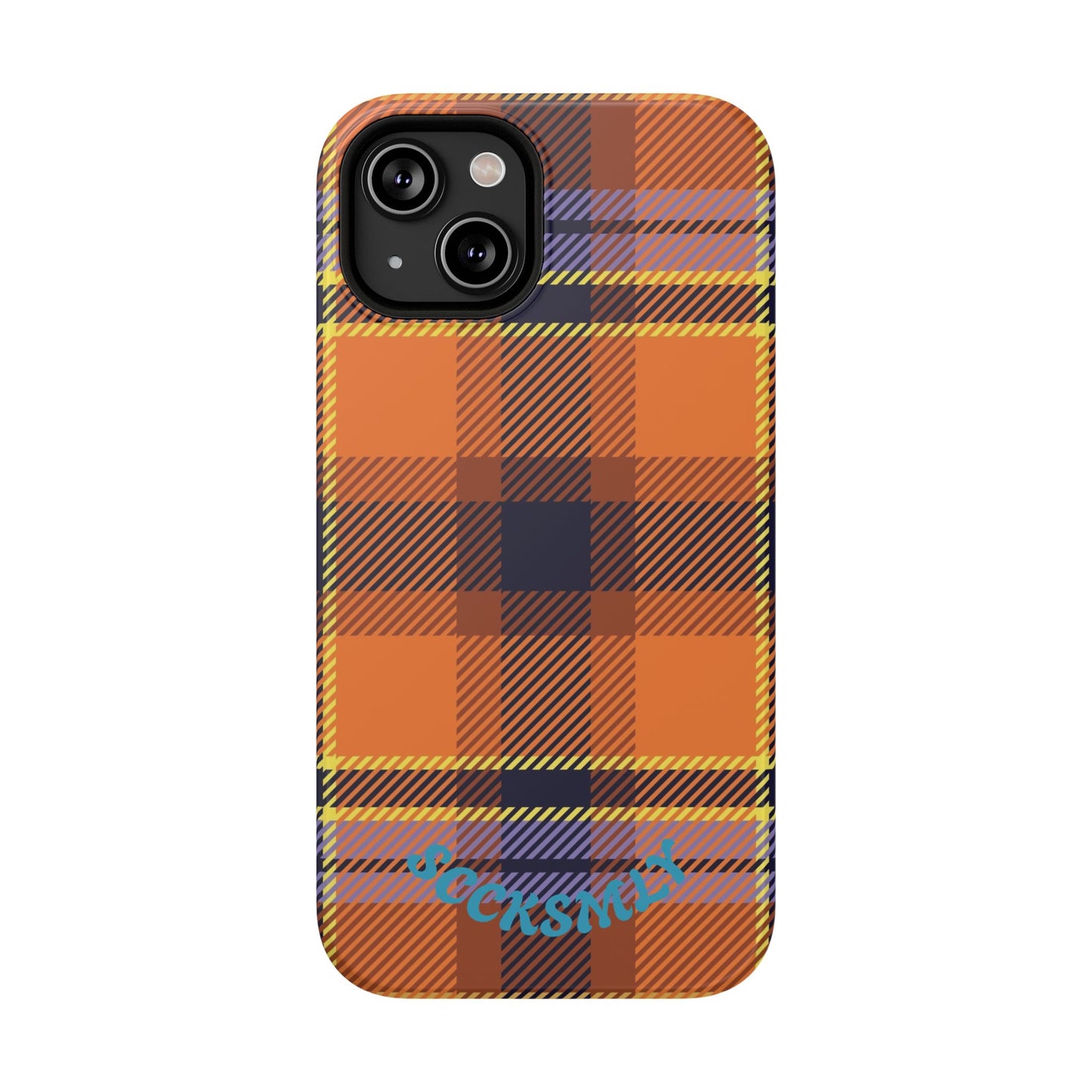 Orange Sickle Plaid  Phone Case for Apple
