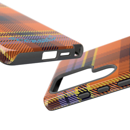 Orange Sickle Plaid Phone Case for Samsung