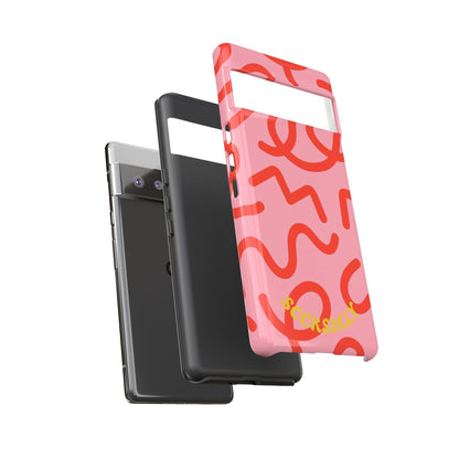 Red Candy Swirls Tough Phone Case for Google