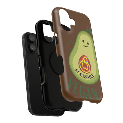 Playful Vegan Avocado Tough Phone Case Apple