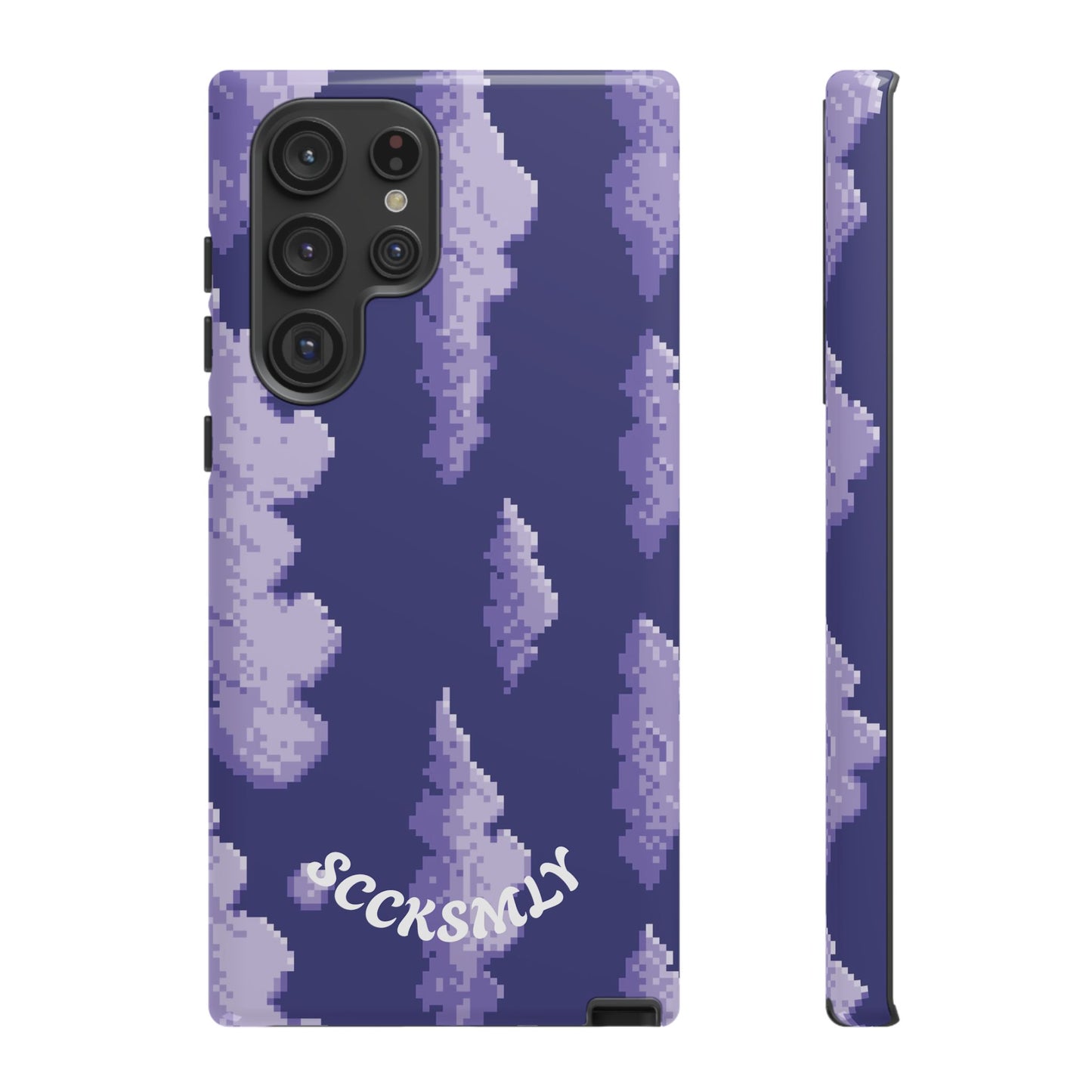 Lilac Pixel Cloud Tough Phone Case for Samsung