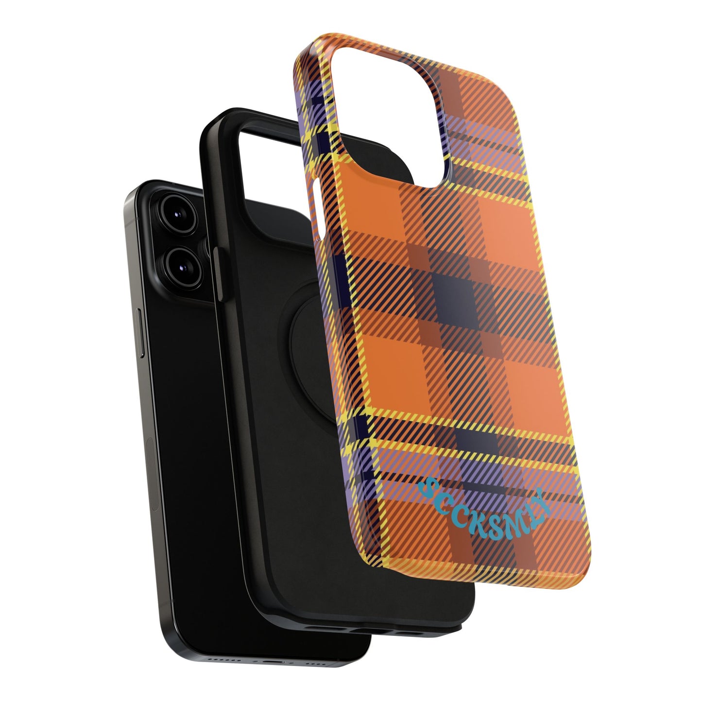 Orange Sickle Plaid  Phone Case for Apple