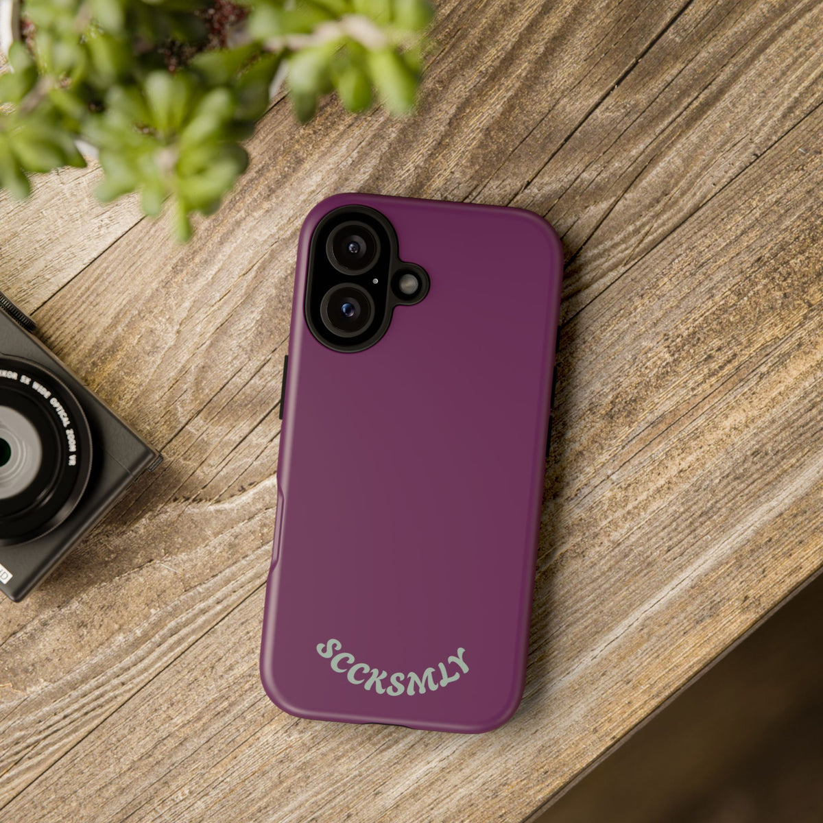 SOLID Amethyst Matte Tough Phone Case for Apple