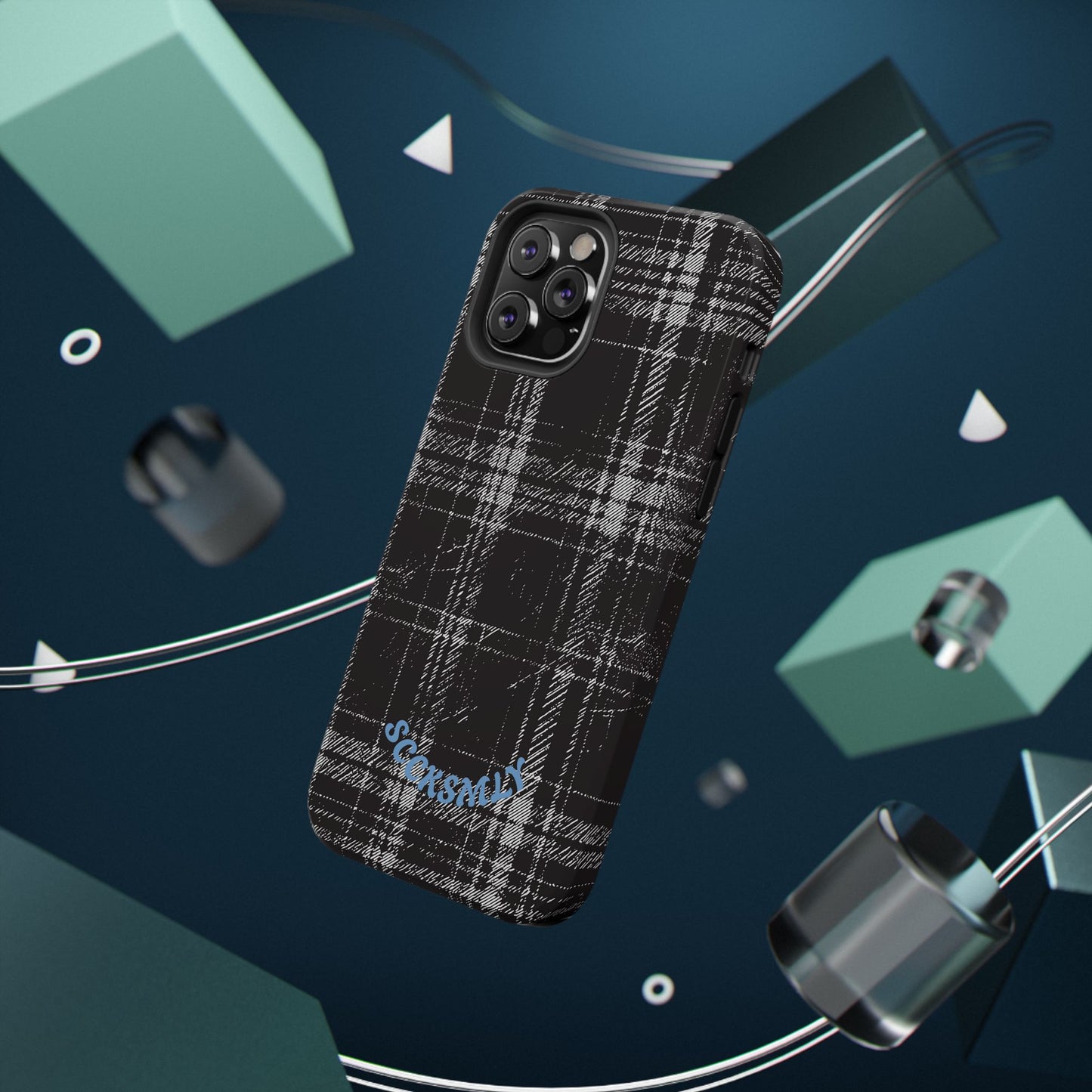 Smoky Grungy Plaid Phone Case for Apple