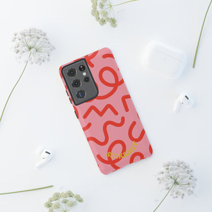 Red Candy Swirls Tough Phone Case for Samsung