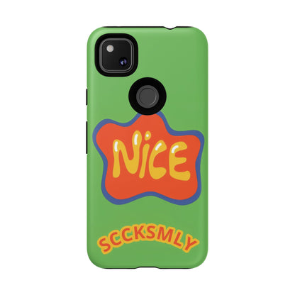 Green "NICE" Tough Phone Case for Google Pixel