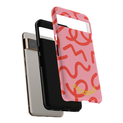 Red Candy Swirls Tough Phone Case for Google