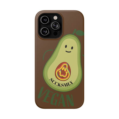 Playful Vegan Avocado Tough Phone Case Apple