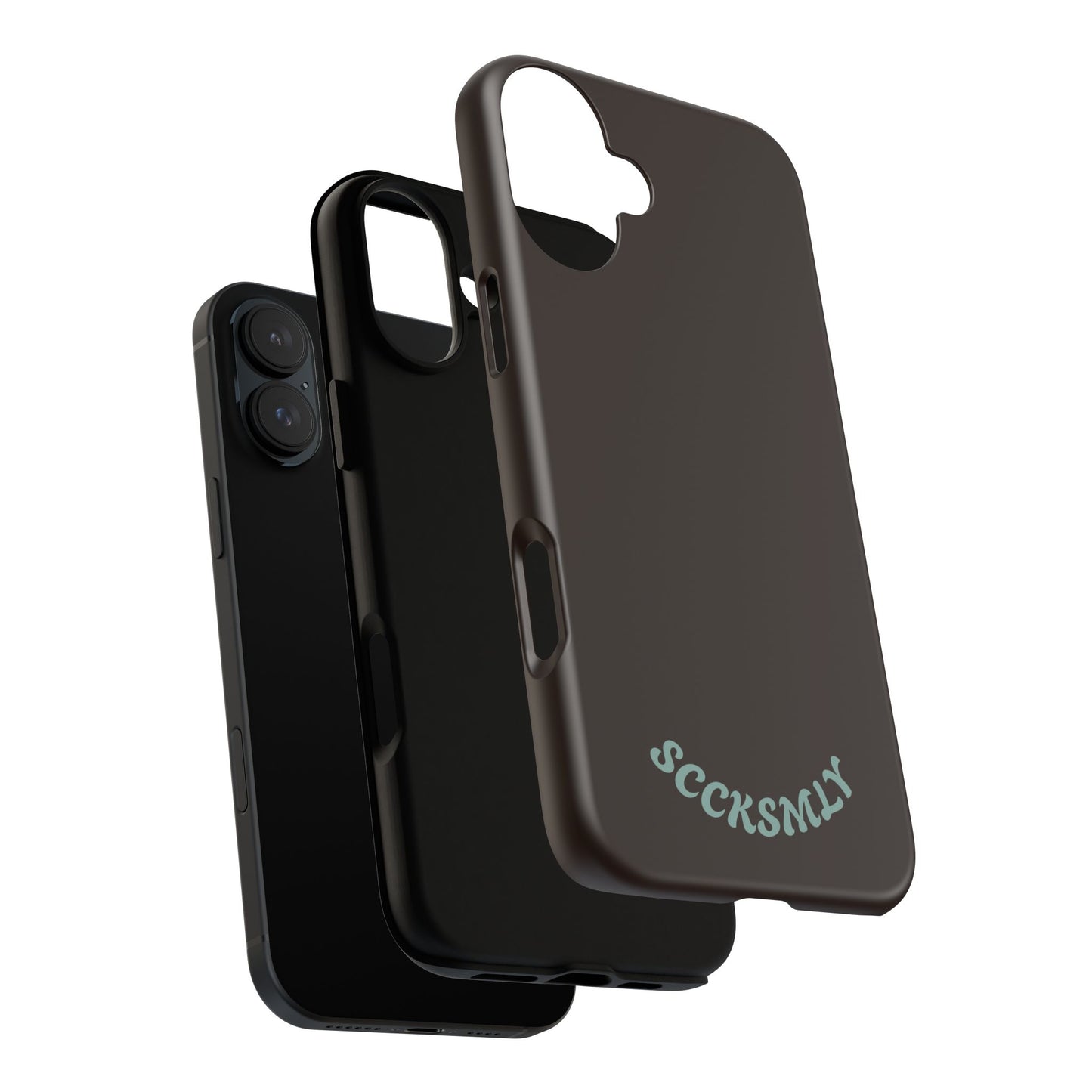 SOLID Espresso Mint Tough Phone Case for Apple