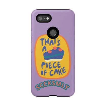 Light Purple "THAT'S A PIECE OF CAKE" Tough Phone Case for Google Pixel