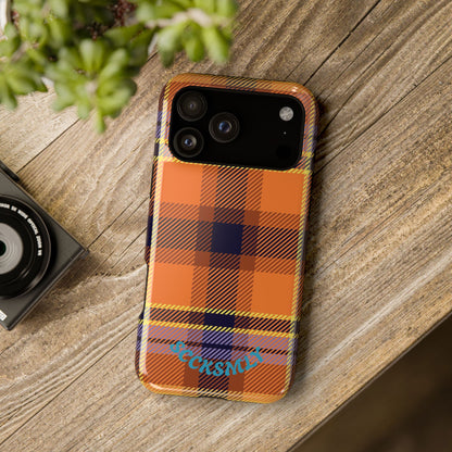 Orange Sickle Plaid  Phone Case for Apple