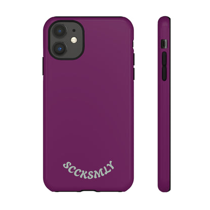 SOLID Amethyst Matte Tough Phone Case for Apple