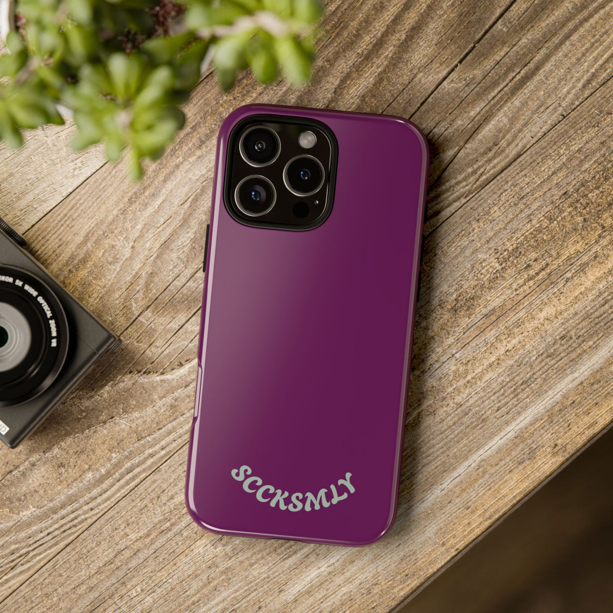 SOLID Amethyst Matte Tough Phone Case for Apple