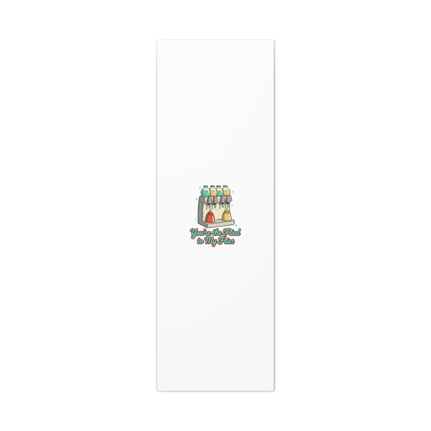 You’re the Fried to My Fries Canvas | Retro Diner Matchbook, Pantry Label Art