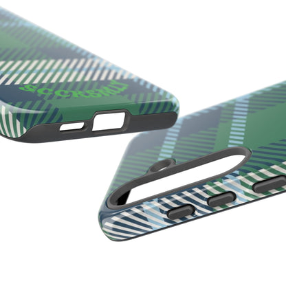 Earth and Sky Plaid Tough Phone Case for Samsung