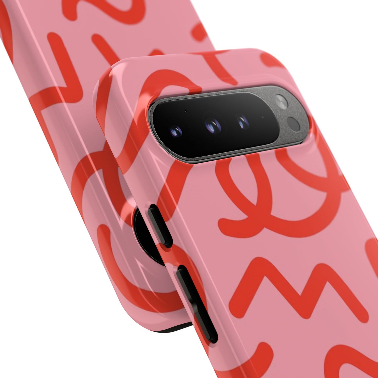 Red Candy Swirls Tough Phone Case for Google