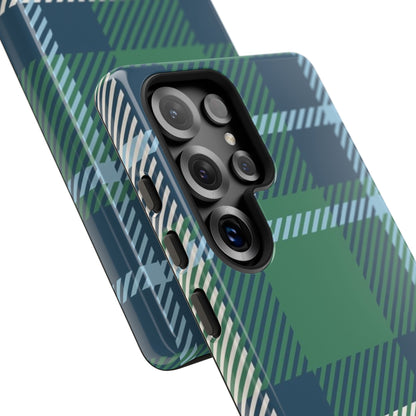 Earth and Sky Plaid Tough Phone Case for Samsung