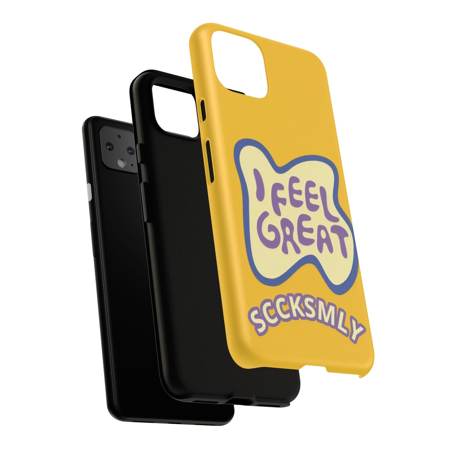 Yellow "I FEEL GREAT" Tough Phone Case for Google Pixel