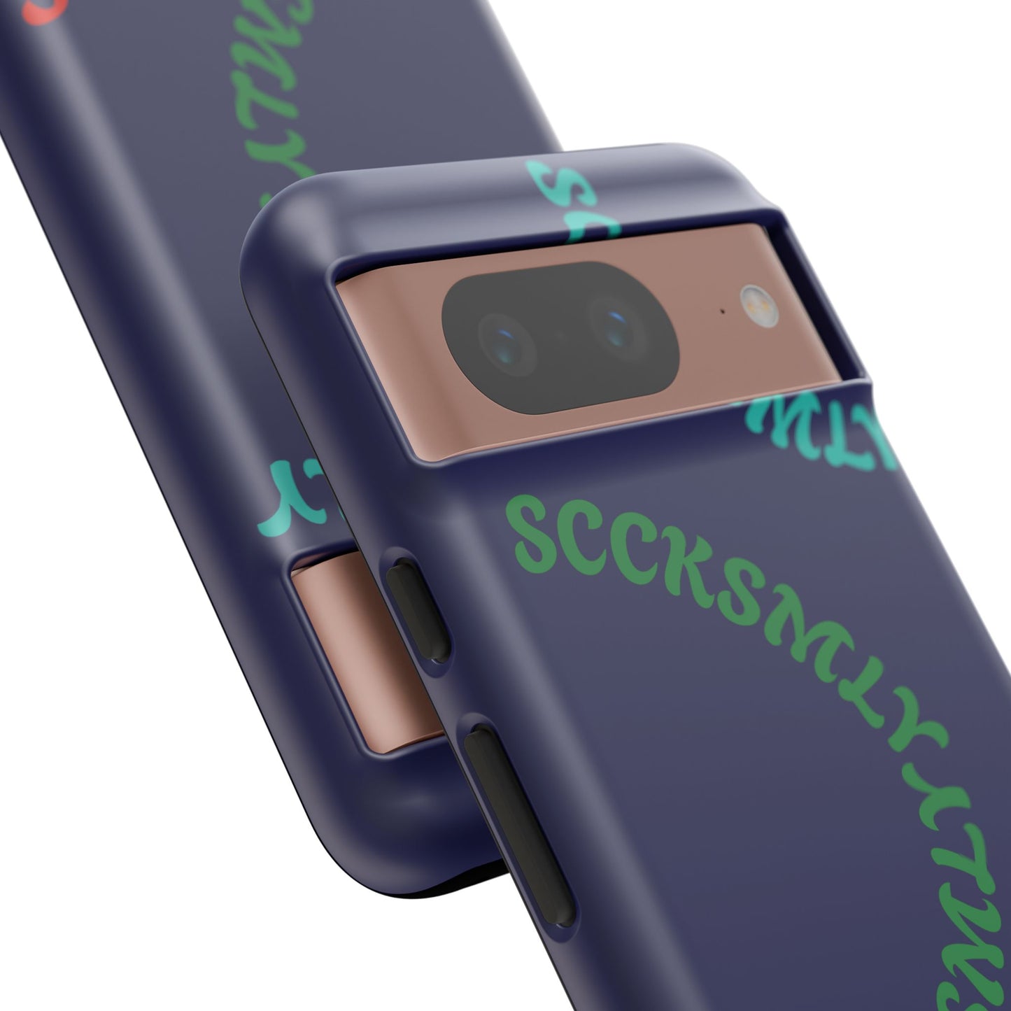 Y2K Wavy Script Tough Case for Google Pixel- Navy Blue