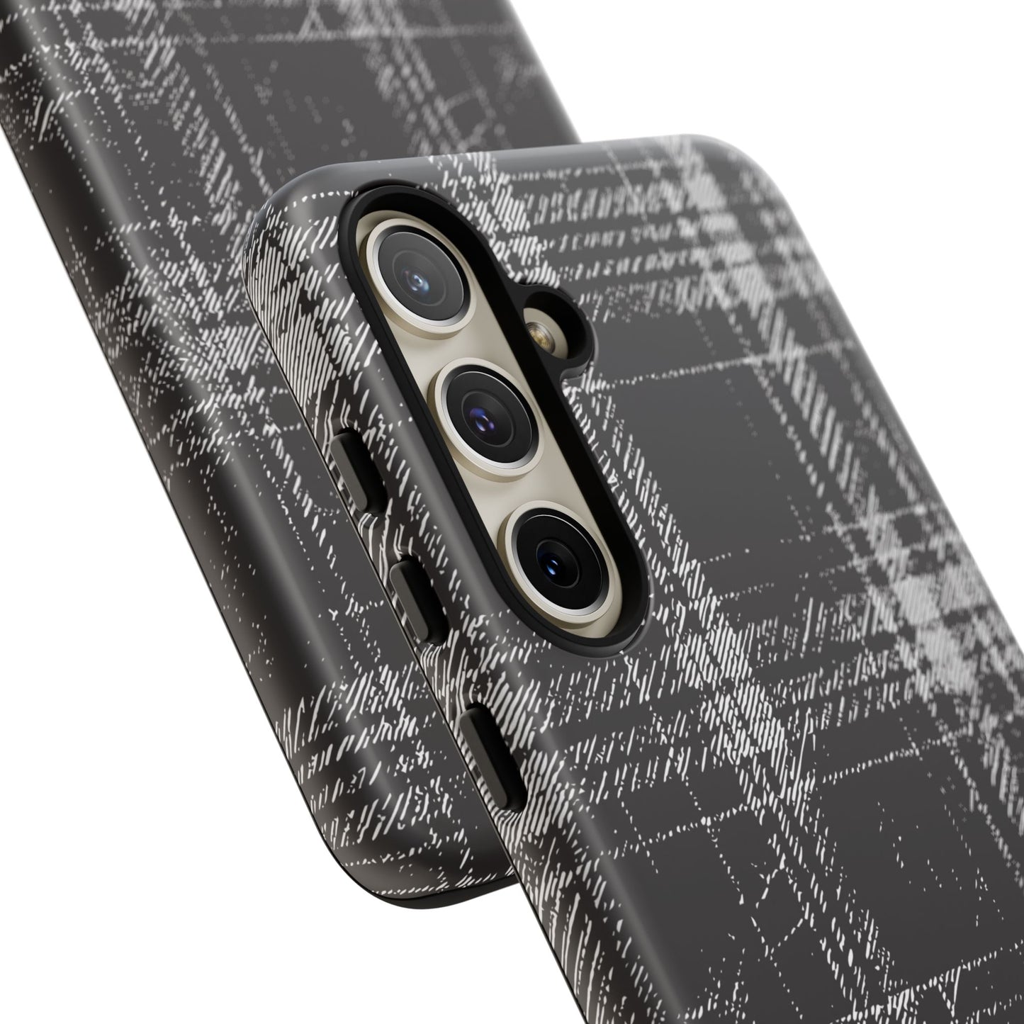 Smoky Grungy Plaid Phone Case for Samsung