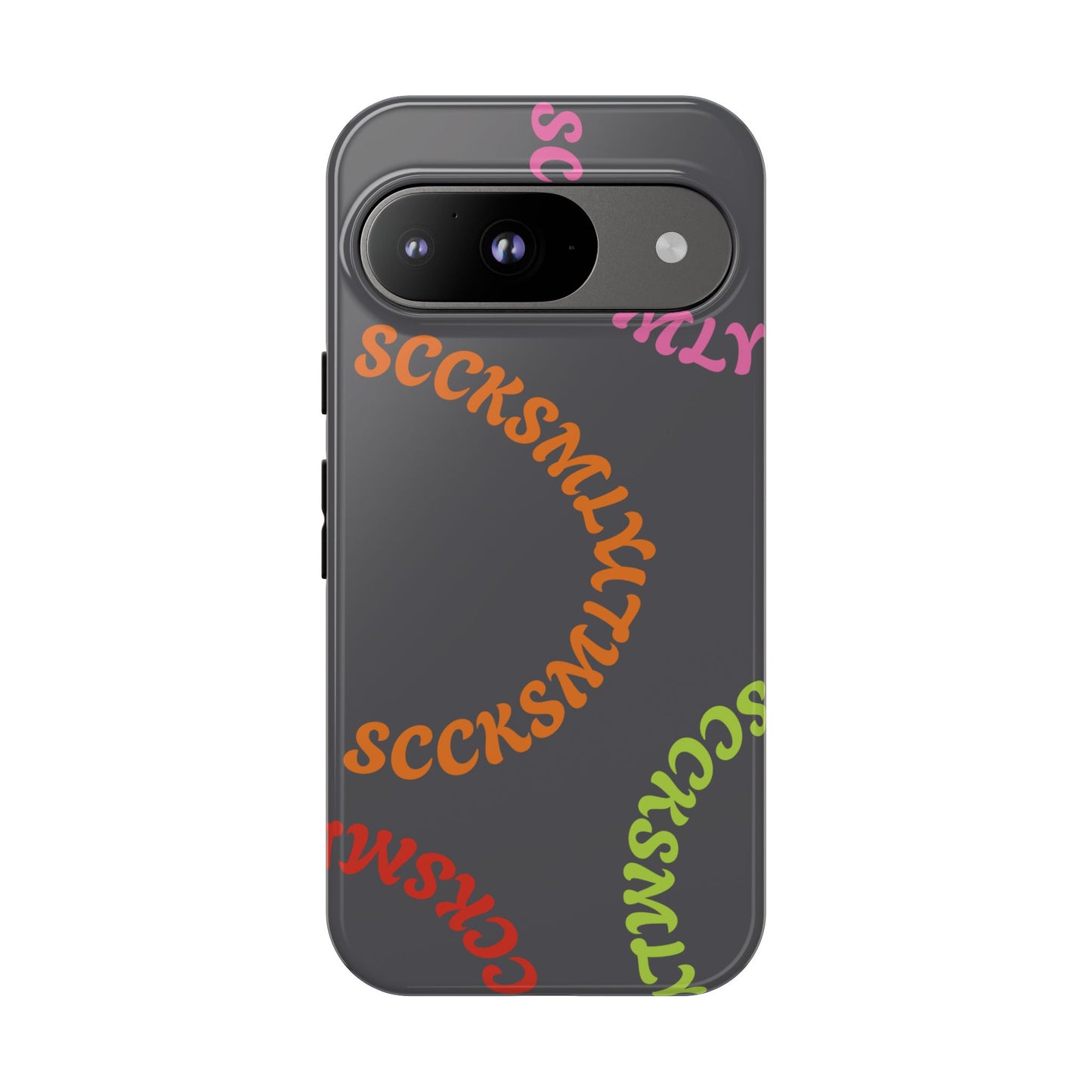 Y2K Wavy Script Tough Case for Google Pixel- Gray
