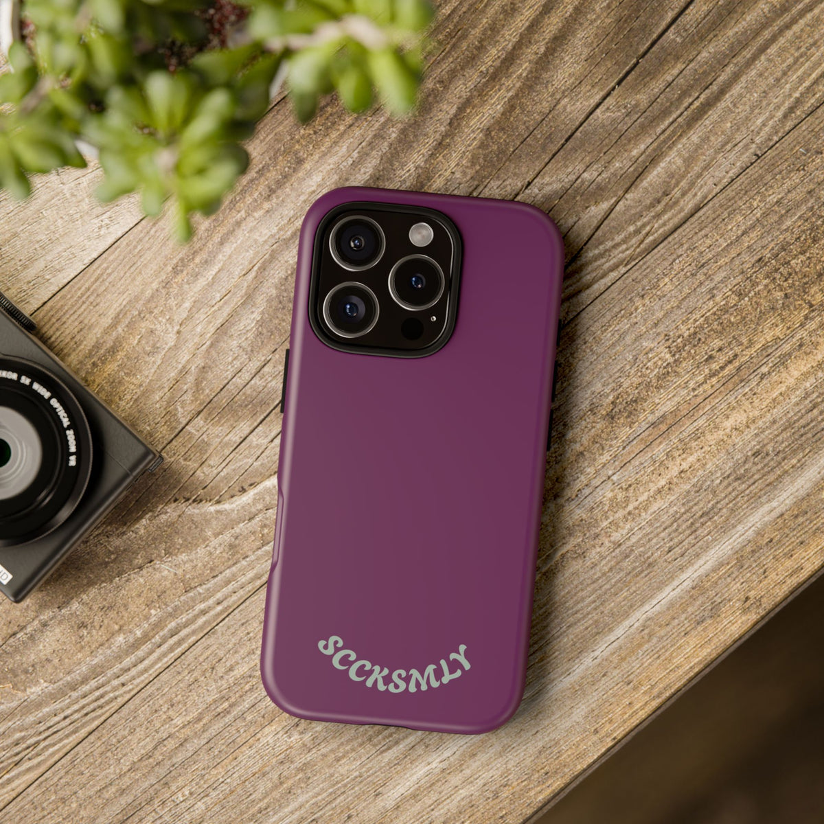 SOLID Amethyst Matte Tough Phone Case for Apple