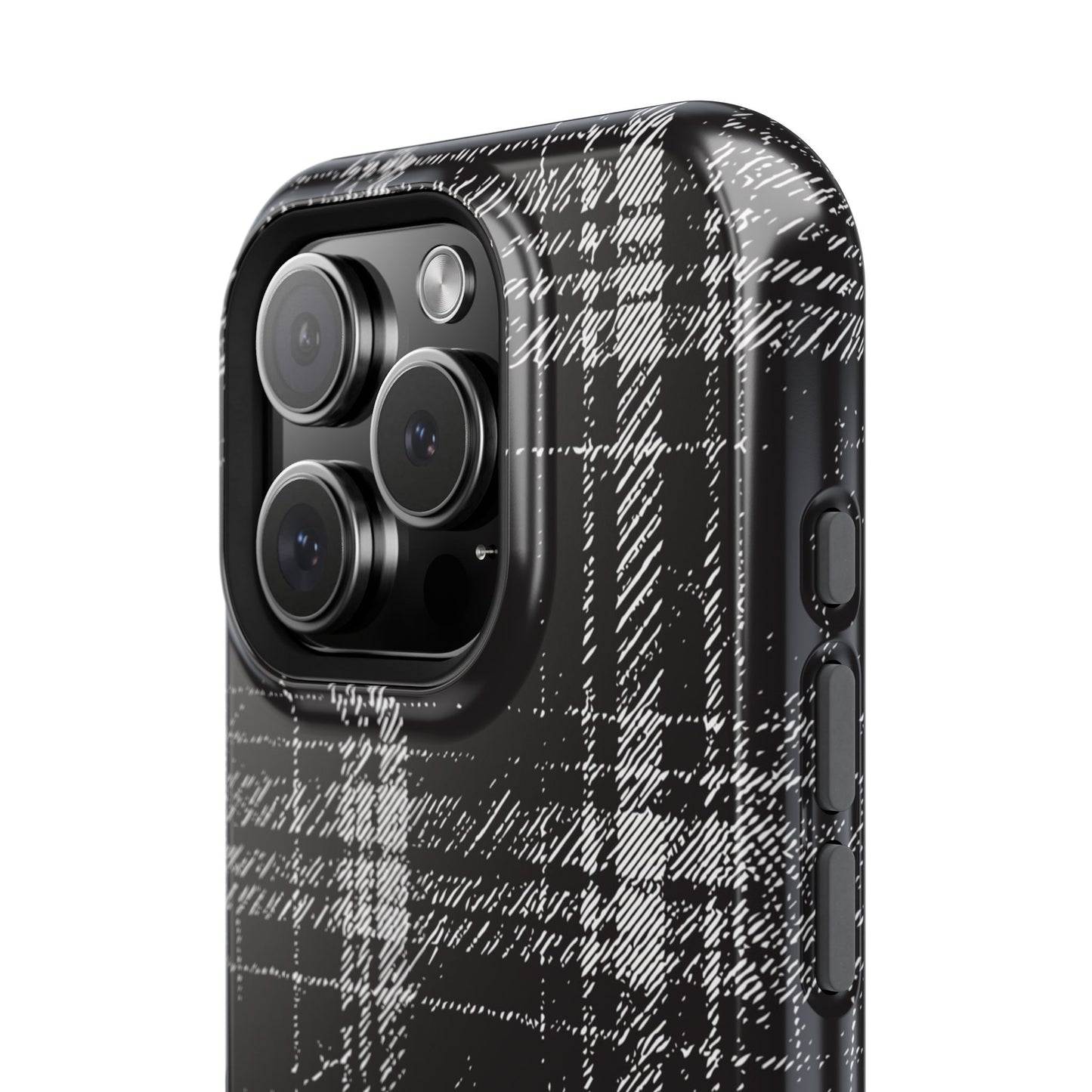 Smoky Grungy Plaid Phone Case for Apple
