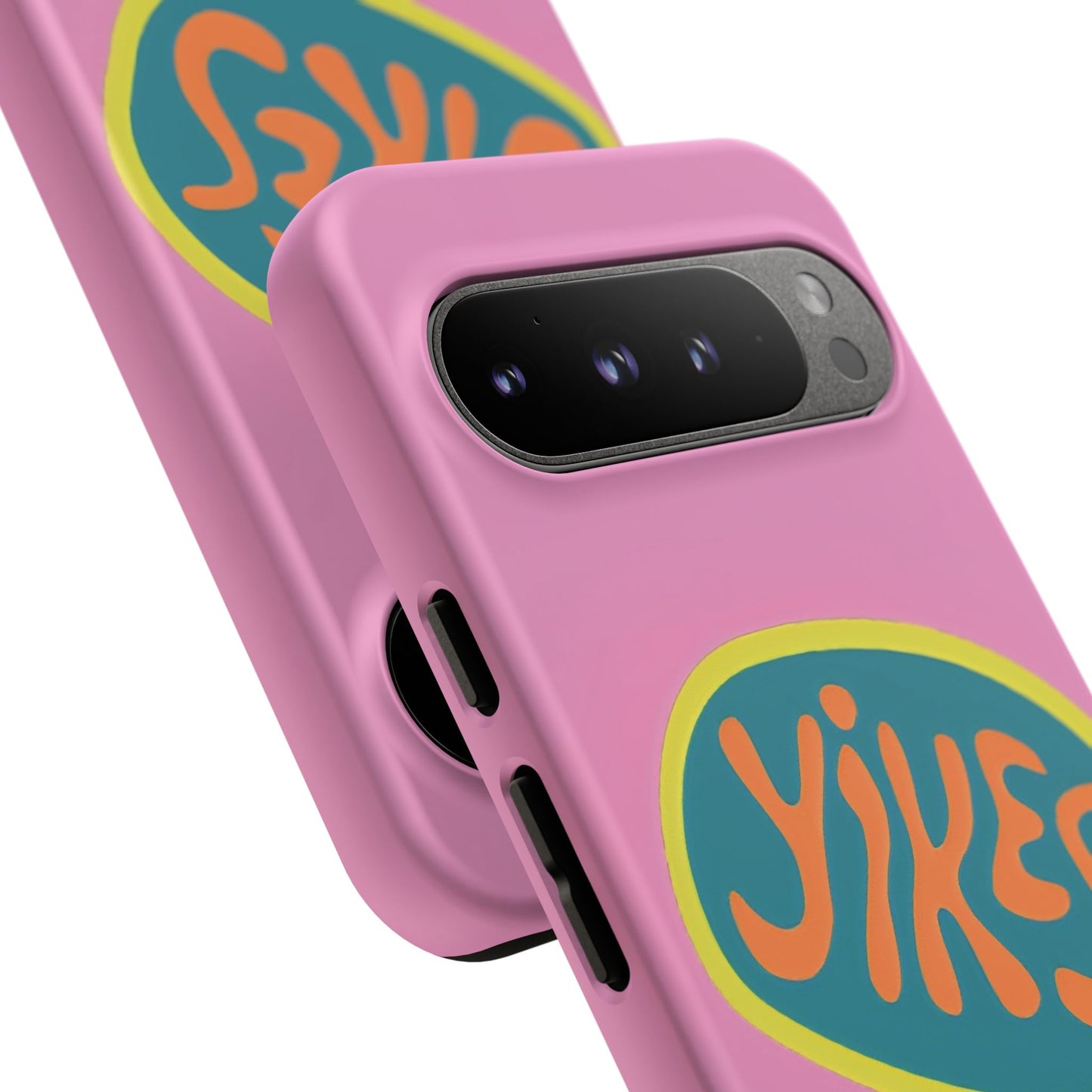 Pink "YIKES" Tough Phone Case for Google Pixel