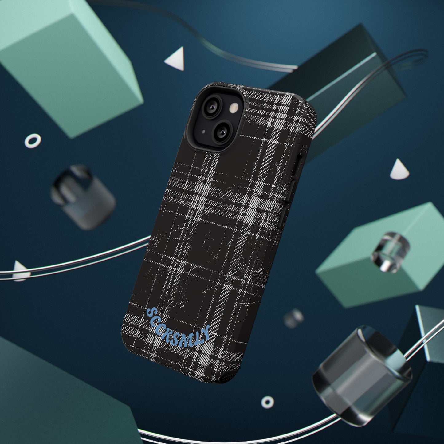 Smoky Grungy Plaid Phone Case for Apple