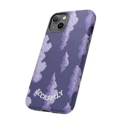 Lilac Pixel Cloud Tough Phone Case for Apple