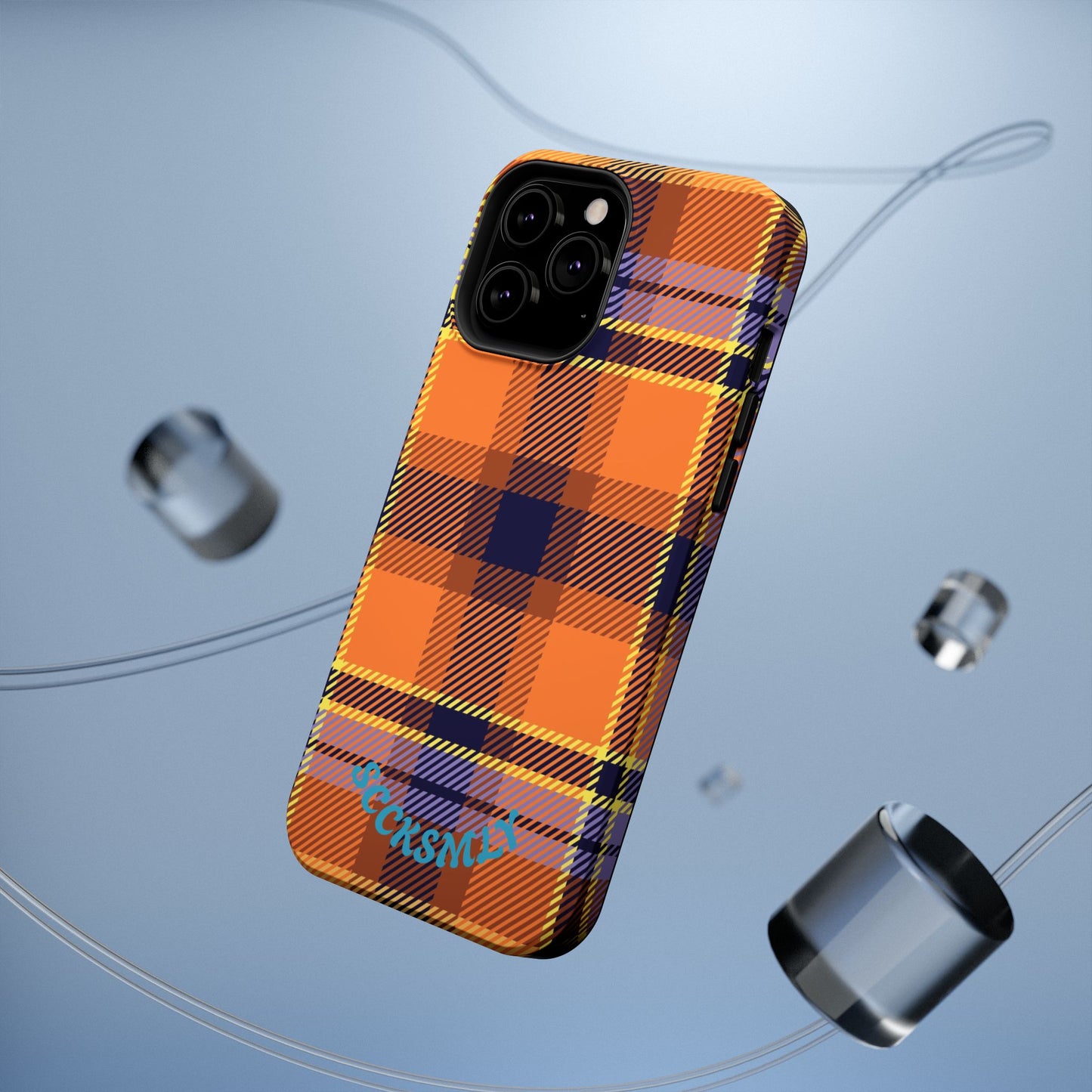 Orange Sickle Plaid  Phone Case for Apple