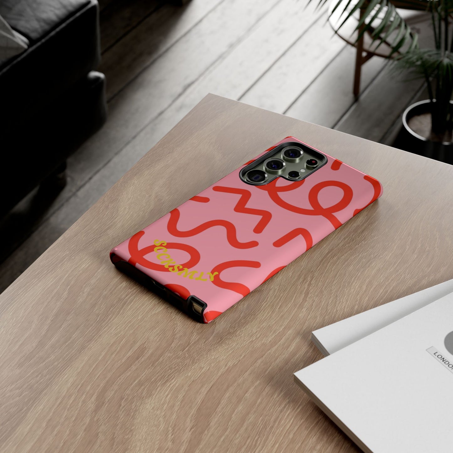 Red Candy Swirls Tough Phone Case for Samsung