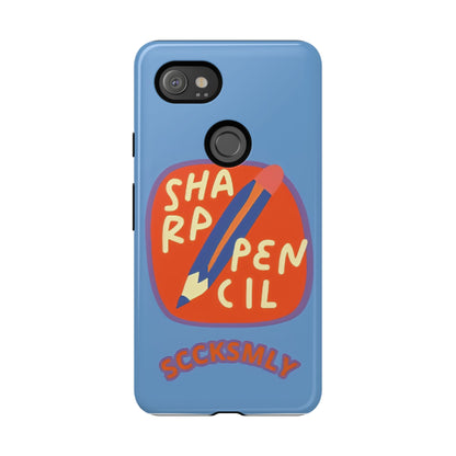 Blue "SHARPEN PENCIL" Tough Phone Case for Google Pixel