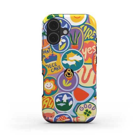 Vintage Pin Tough Phone Case For iPhone 17 models