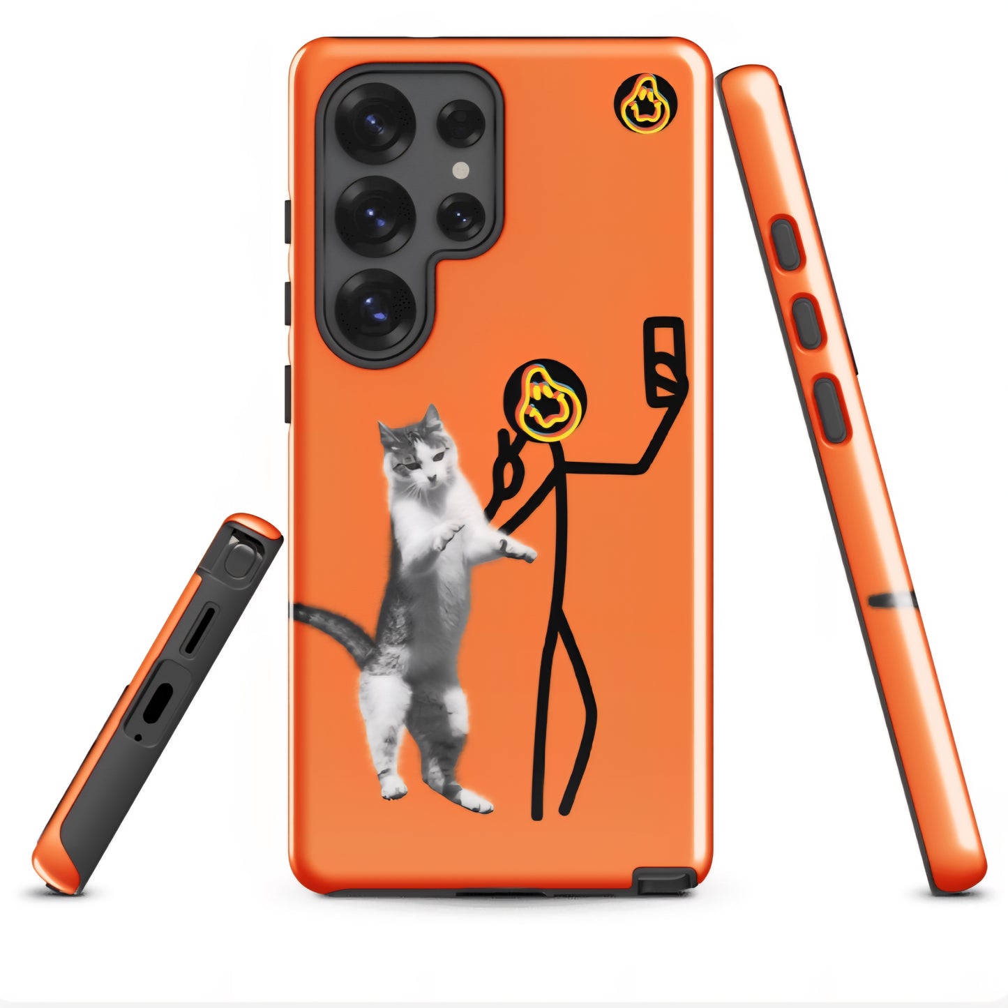 Creamy Orange Cheesing with my Cat Tough case for Samsung®